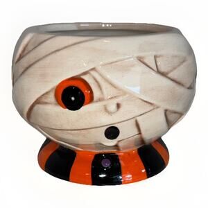 Johanna Parker Mummy Snack Candy Dish Bowl J9720 Transpac Halloween New